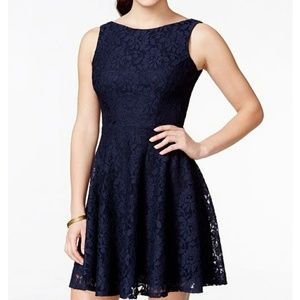 Lace fit & Flare Tank Dress